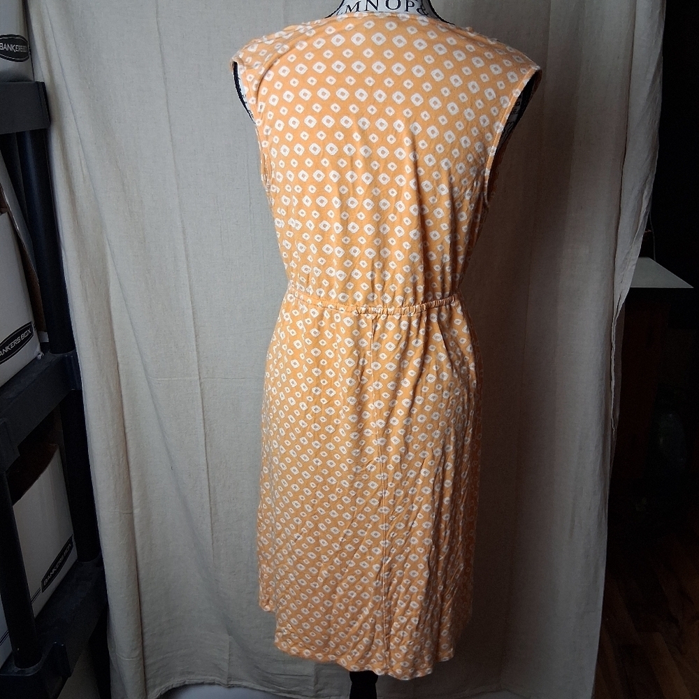 Merona Midi Dress Medium Floral Orange and White - Picture 4 of 6